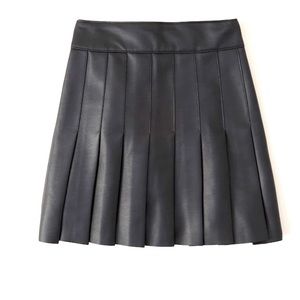 Brand new Vegan leather Abercrombie pleated skirt